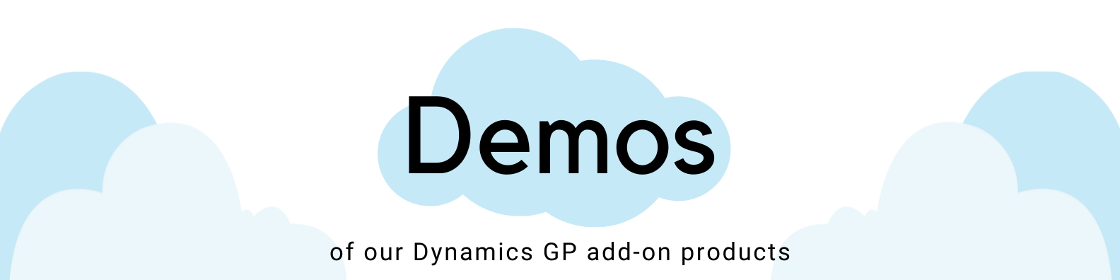 Add On Products for Dynamics GP Demos Banner